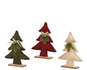 boom polyester jute bow foam berry pe leaf,bell set, mdf base 3col ass assortie l.24.5cm x w.4cm x h.33.5cm
