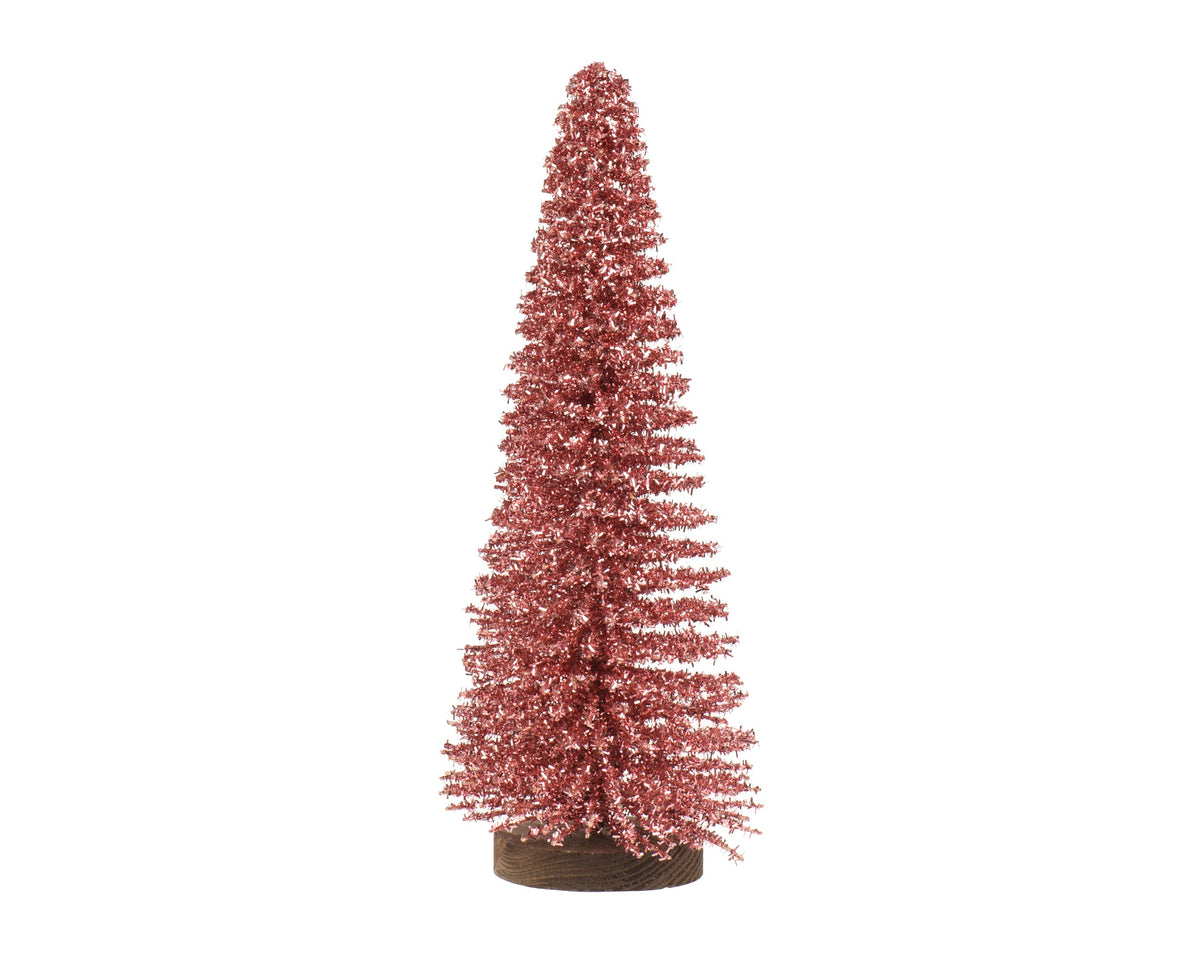 boom bamboe glitters on foot donker roze d.12cm x h.30cm
