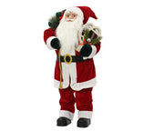 kerstman polyester oxblood coat, christmas hat, gift bag, belt and pe branch, tennis racket ossenbloed/kleur(en) l.37cm x w.23.5cm x h.80cm