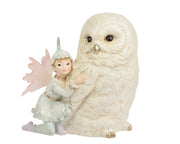 uil polyresin elf creme/kleur(en) l.20.3cm x w.12.7cm x h.20.6cm