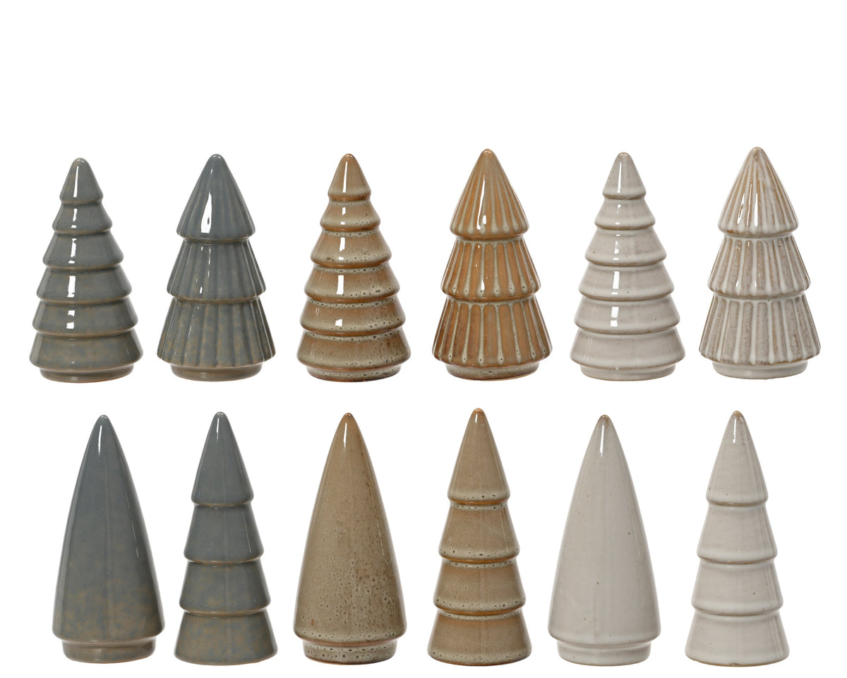 boom porselein tree reaction glazed 12ass assortie d.5cm x h.10cm