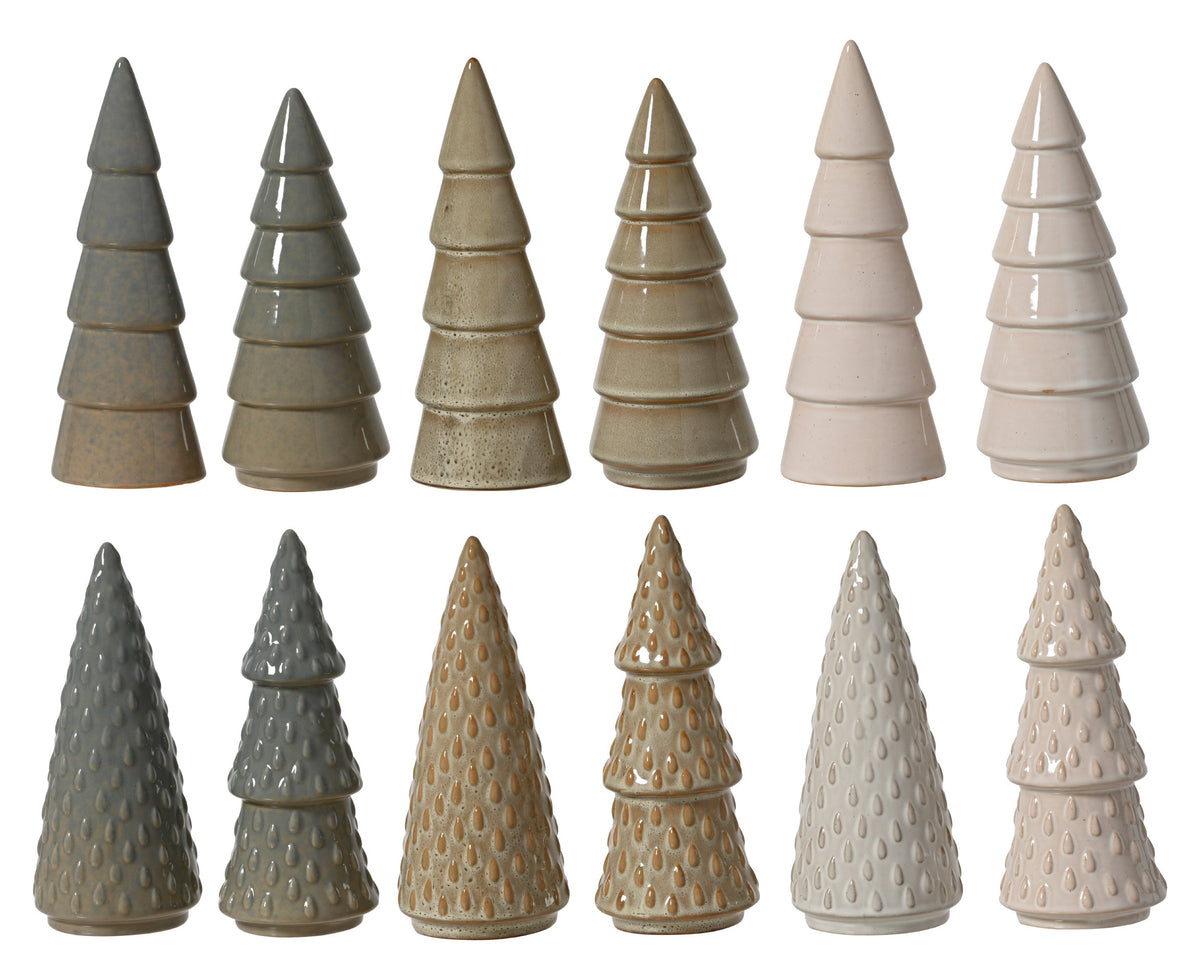 boom porselein tree reaction glazed 12ass assortie d.9cm x h.20.7cm