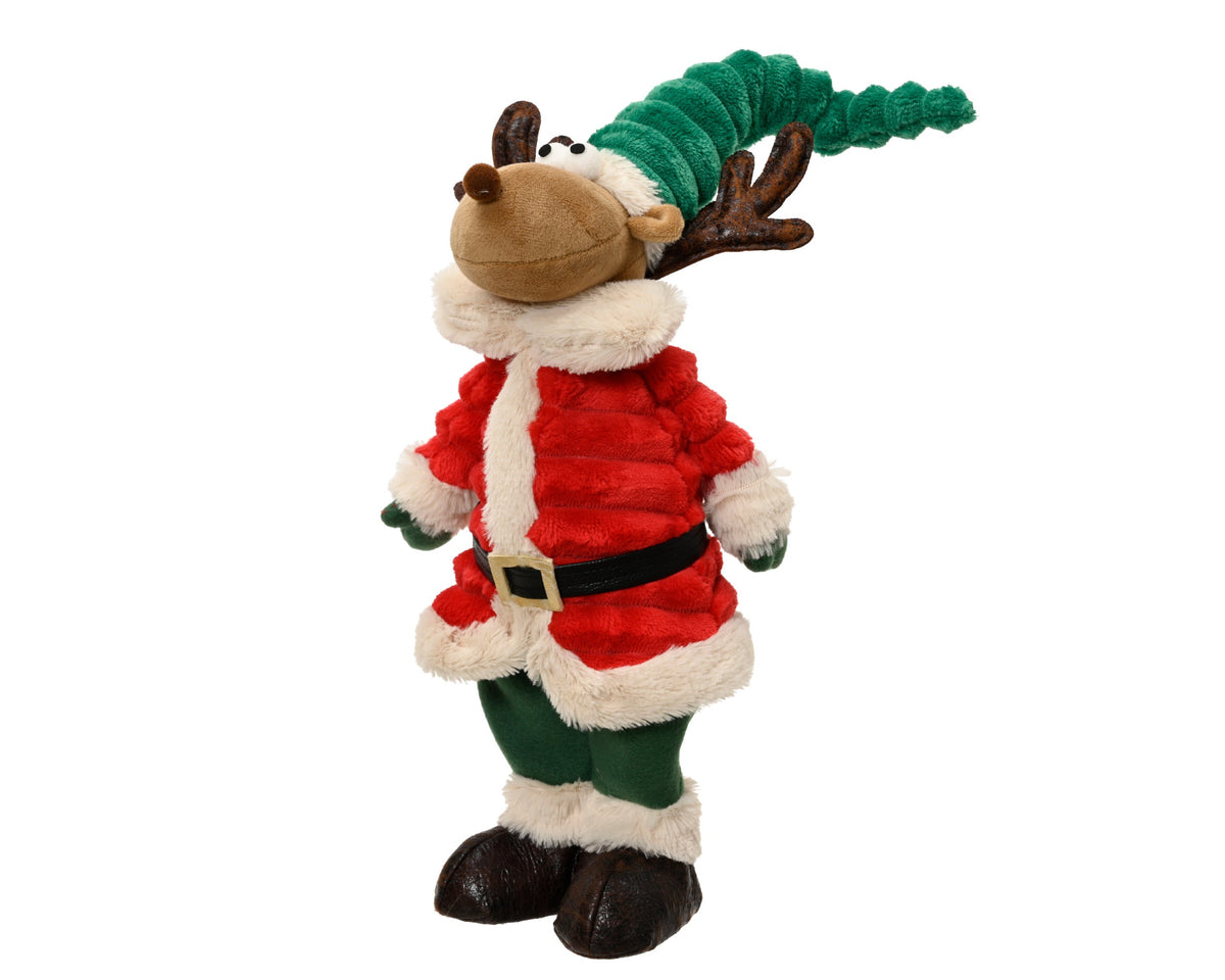 rendier polyester standing rood/kleur(en) l.18cm x w.14cm x h.50cm