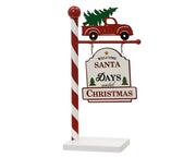 uithangbord ijzer red white stand w car rood/kleur(en) l.11cm x w.18cm x h.36cm