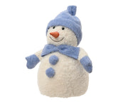 sneeuwpop polyester wit/blauw l.20cm x w.26cm x h.30cm