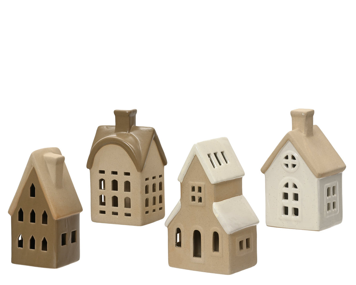 huis keramiek 4ass assortie l.8.3cm x w.11cm x h.17.9cm