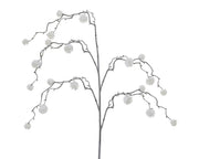 spray op steel plastic stem with flock polyester cotton ball wit l.12cm x w.8cm x h.113cm