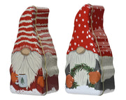 opberg blik gnome embossed gnome 2ass rood/wit l.10cm x w.7cm x h.21cm