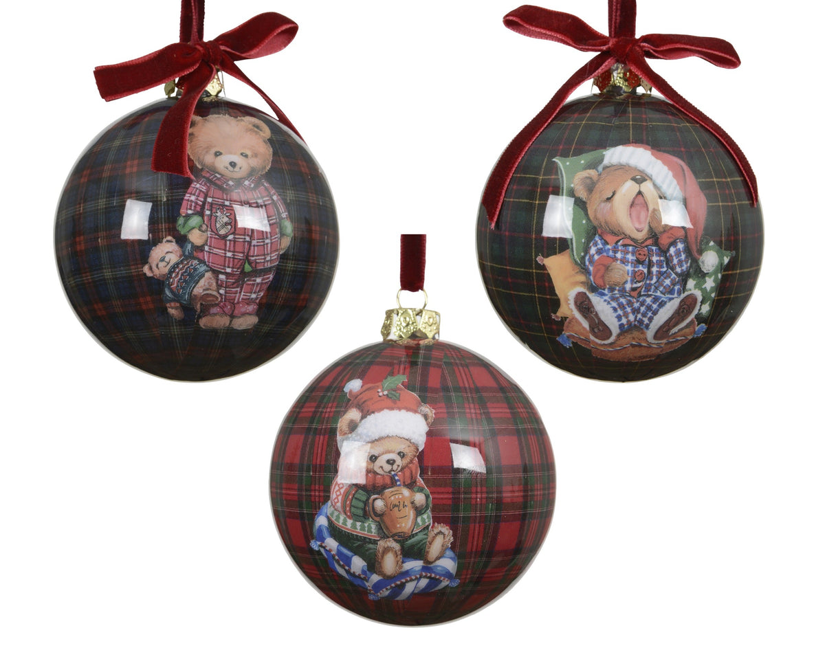 kerstbal polyfoam 3ass assortie d.8cm x h.9.3cm