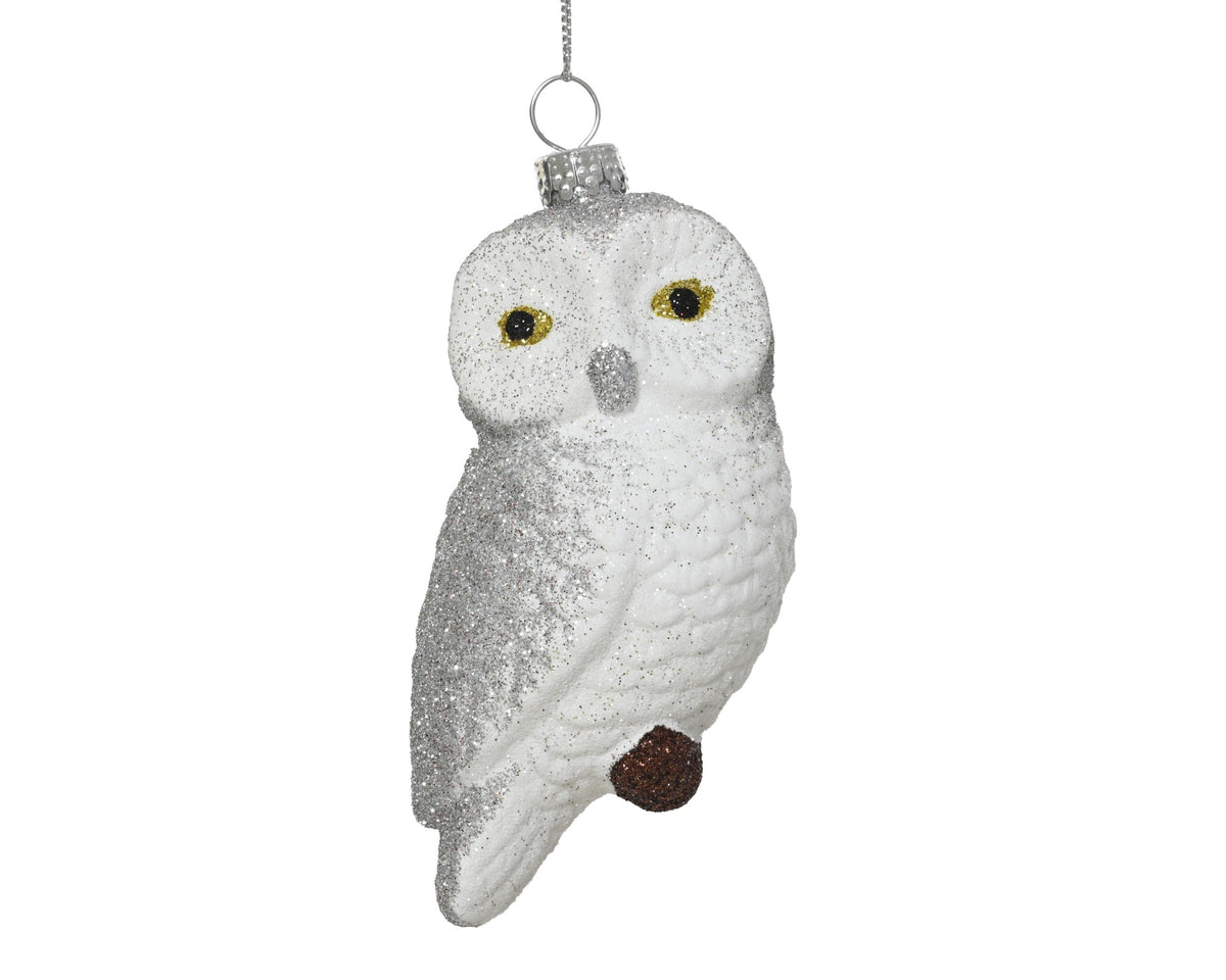 uil polystyreen glitter wit l.6.8cm x w.5.6cm x h.10.4cm