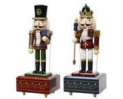 muziekdoos vurenhout gold glitter 2col ass assortie l.12cm x w.10cm x h.30cm