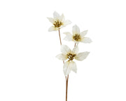 poinsettia polyester fluweel creme l.17cm x w.10cm x h.60cm