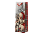 giftbag papier flock santa fsc mix credit rood/kleur(en) l.12cm x w.10cm x h.36cm