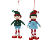 elf polyester 2ass assortie l.17cm x w.8cm x h.3cm