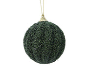 kerstbal foam glitter glitter dennengroen d.8cm