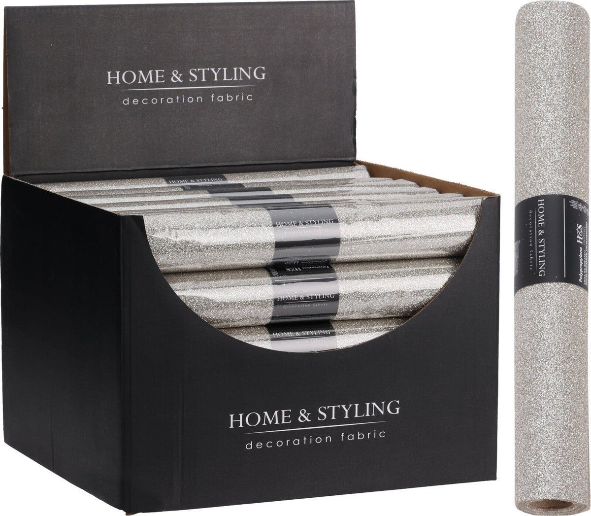 deco stof licht champagne
