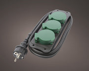 stekkerdoos pvc buiten zwart/kleur(en) l.7.3cm x w.27cm x h.5.2cm