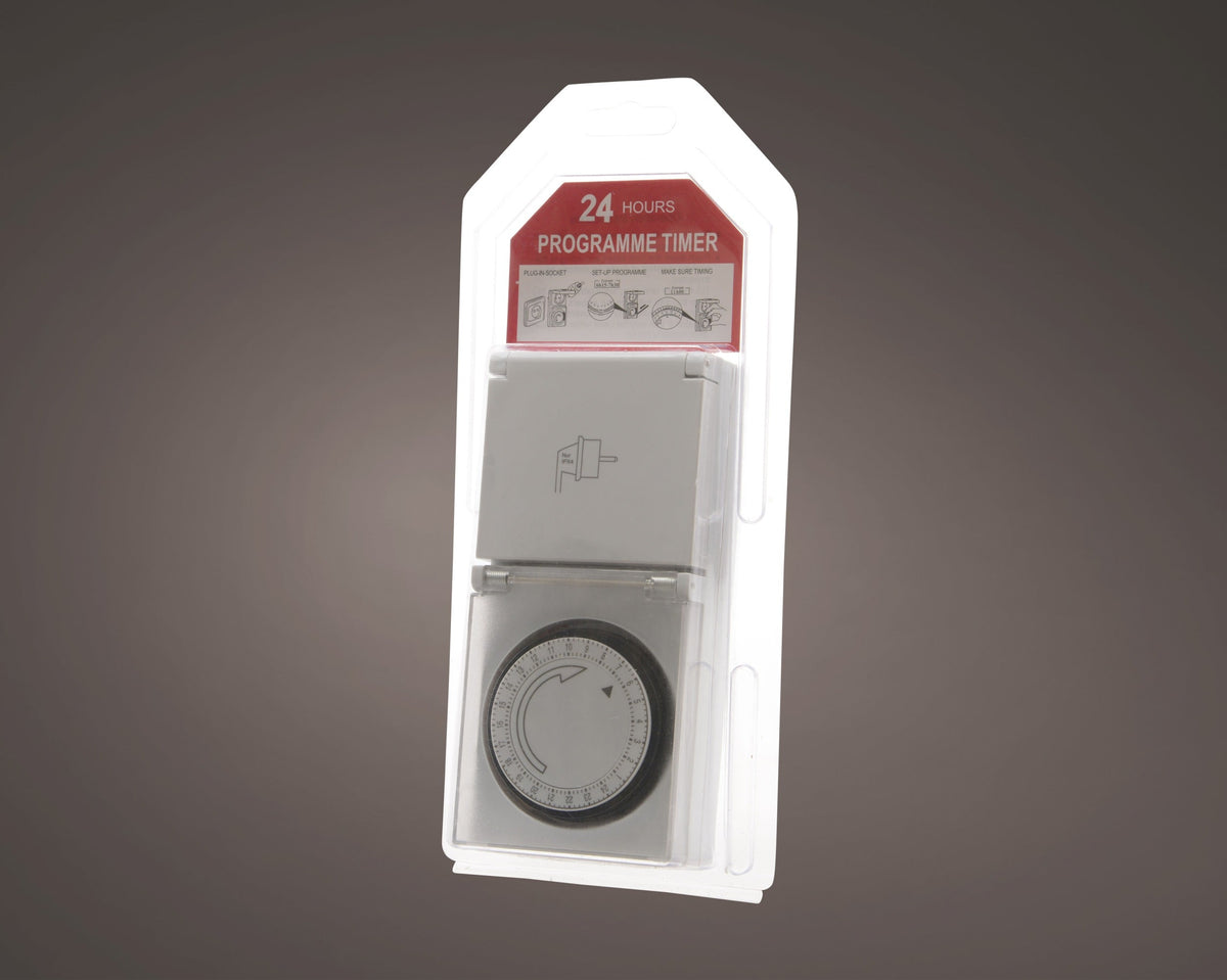 timer pvc buiten wit l.8.5cm x w.7.5cm x h.15.5cm