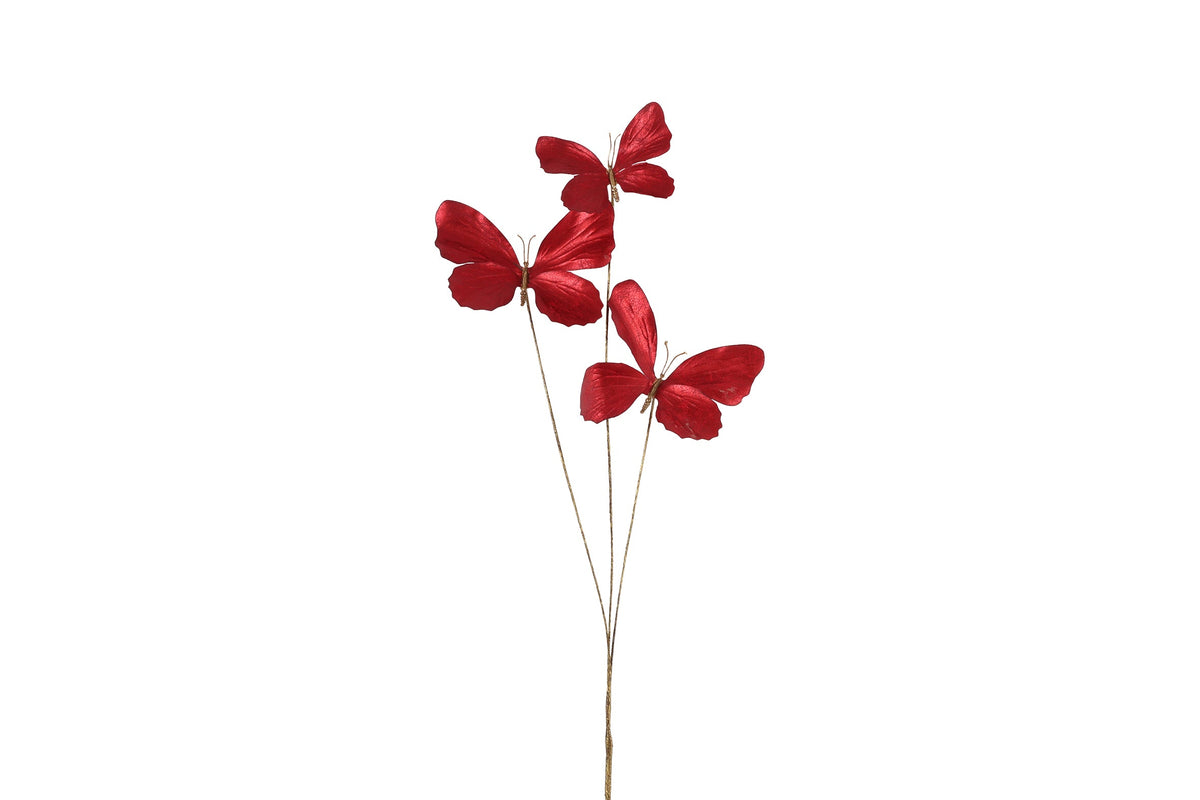 deco vlinder lush 3x rood