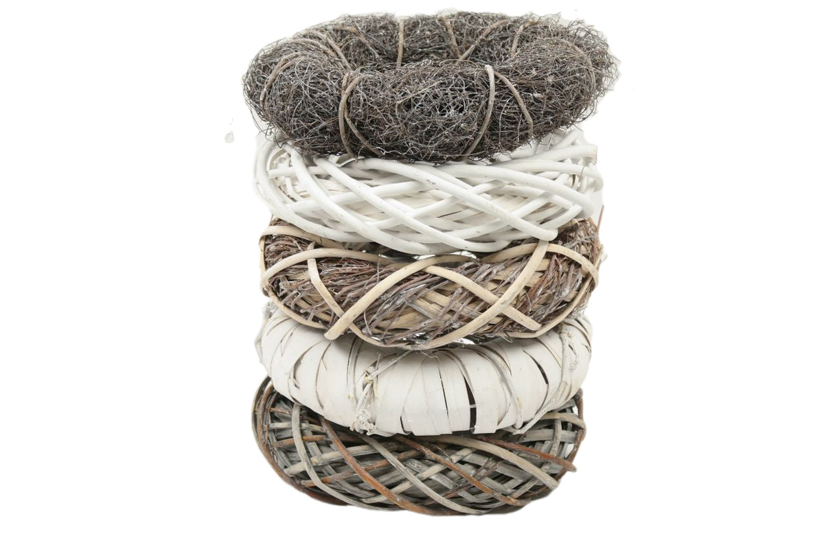 wreath stack 5 ass d29 white wash