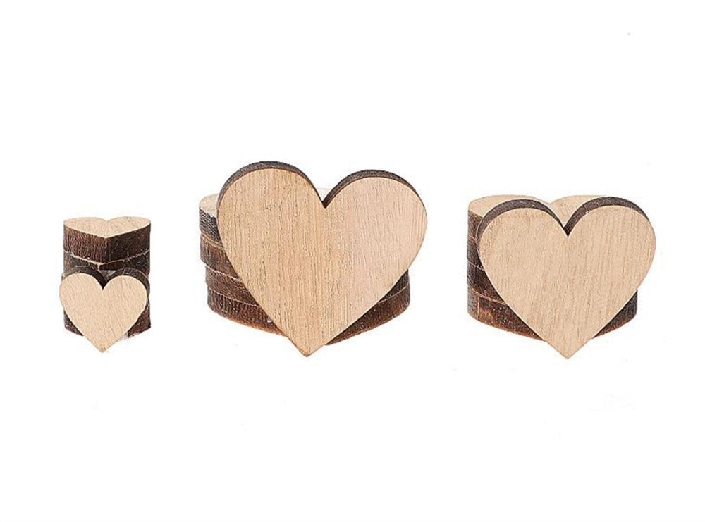 heart essential 30pcs 3ass wood
