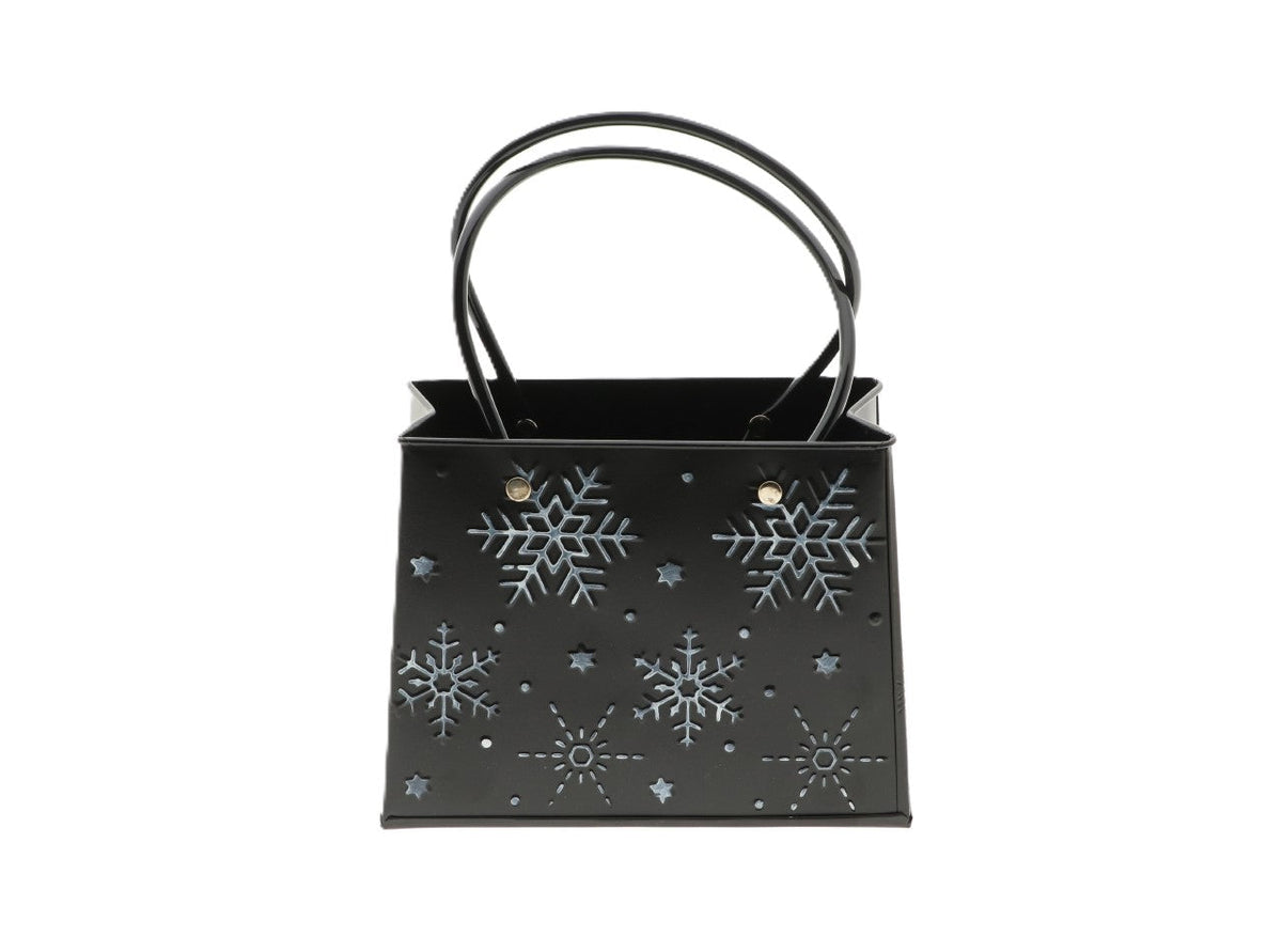 pot baggy snowflake l18,5w8h14 black