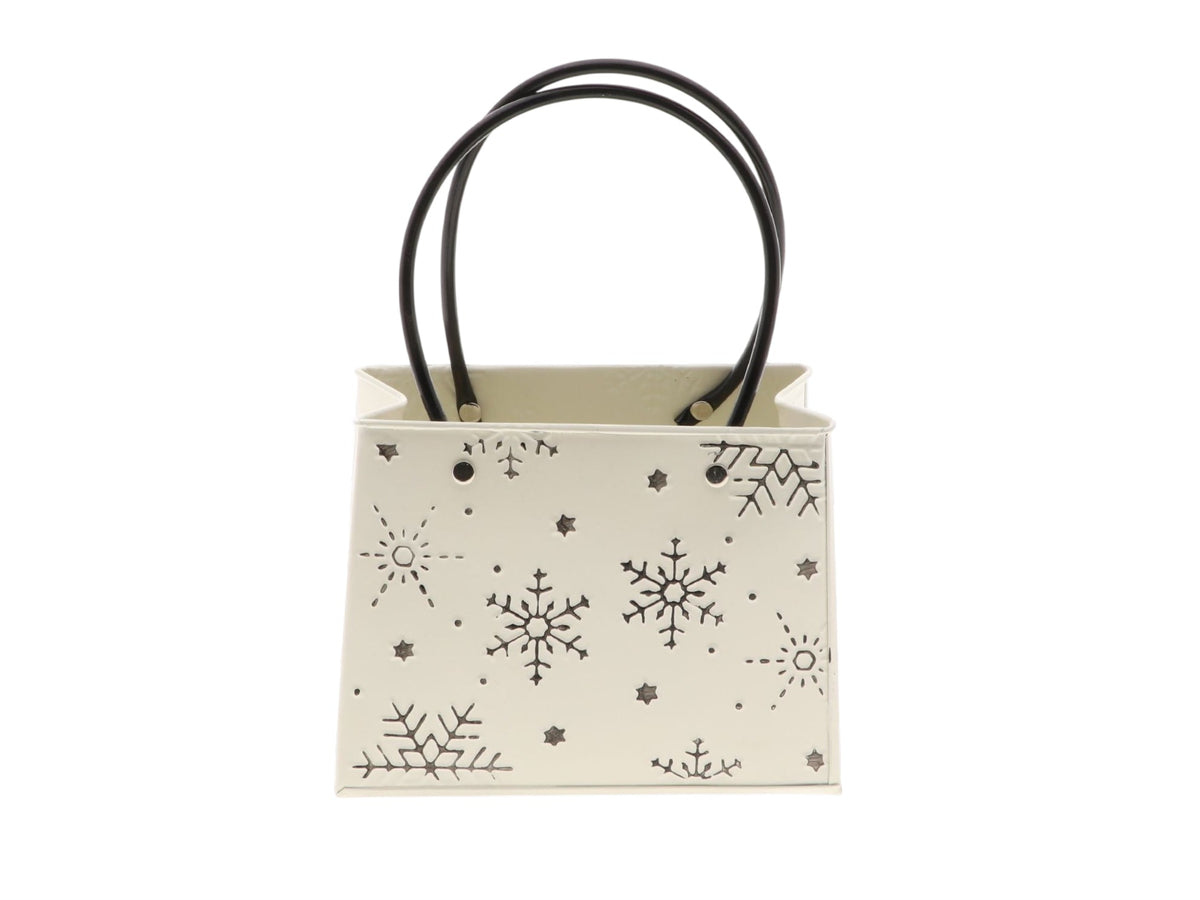 pot baggy snowflake l17w8h14 white
