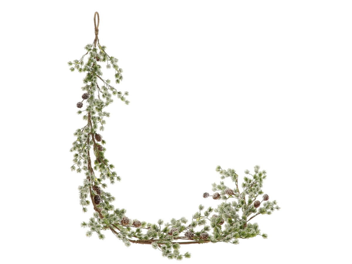garland snowy pine l180w15h5 green