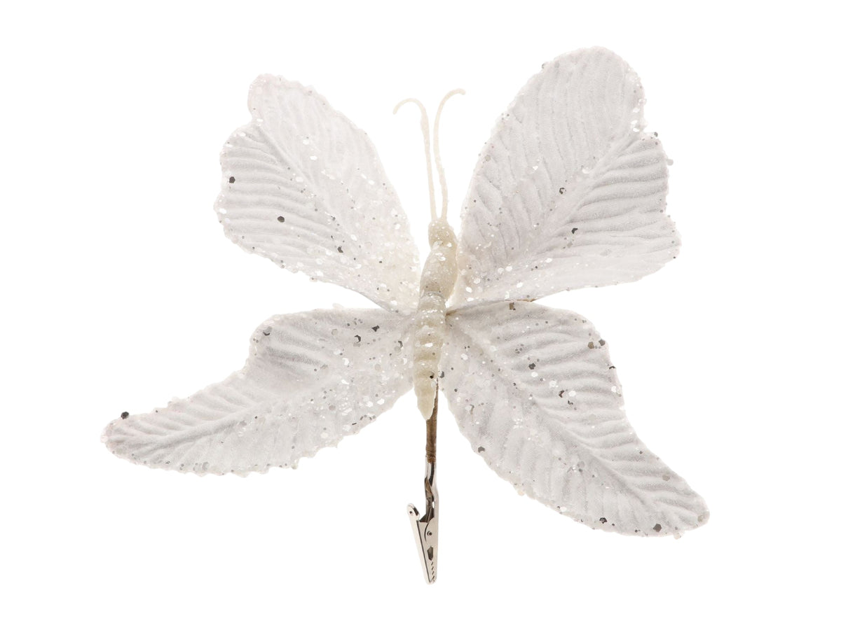 butterfly on clip l25w25h13 white