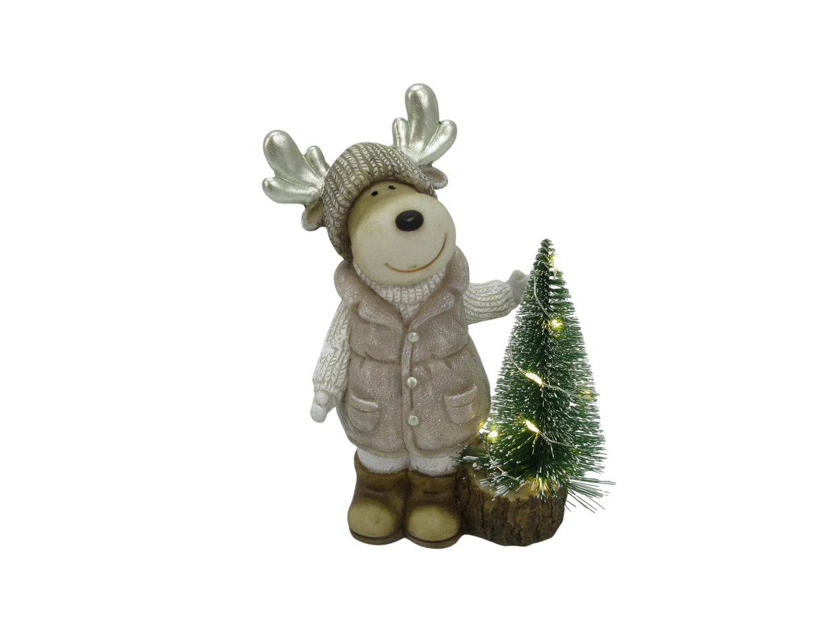 moose with tree led l13w7h20 brown