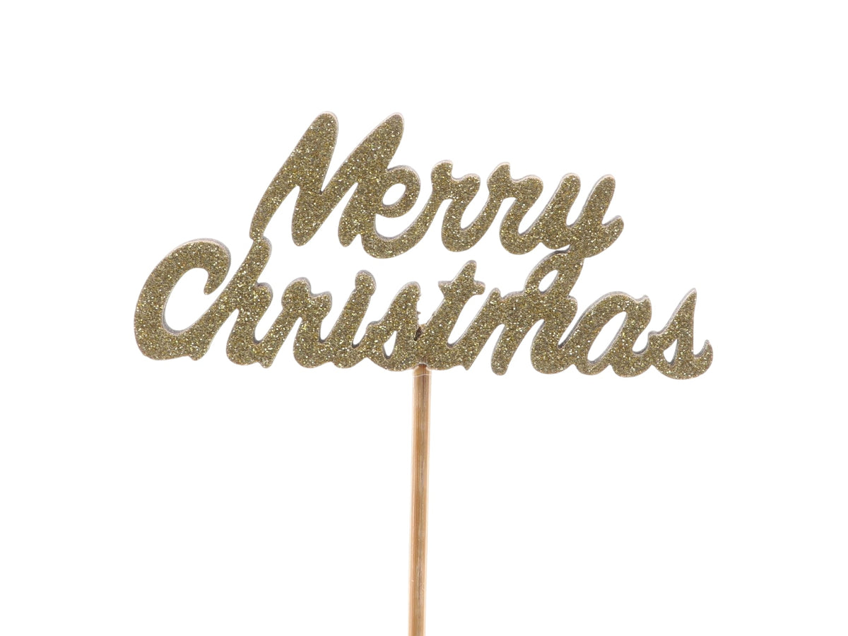 stick-in merry christmas l54w10h0.6 gold
