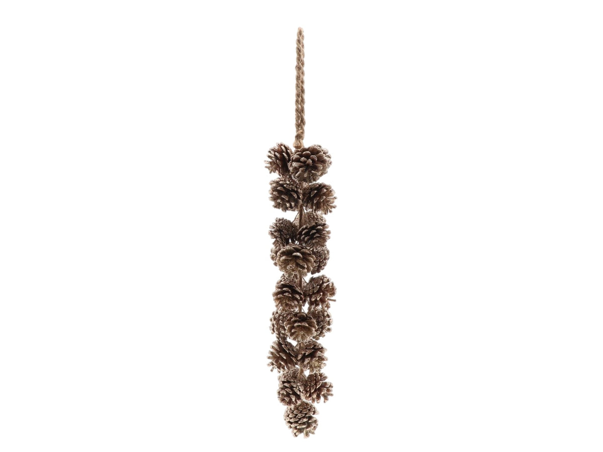 garland pinecone lodi h60d10 champagne