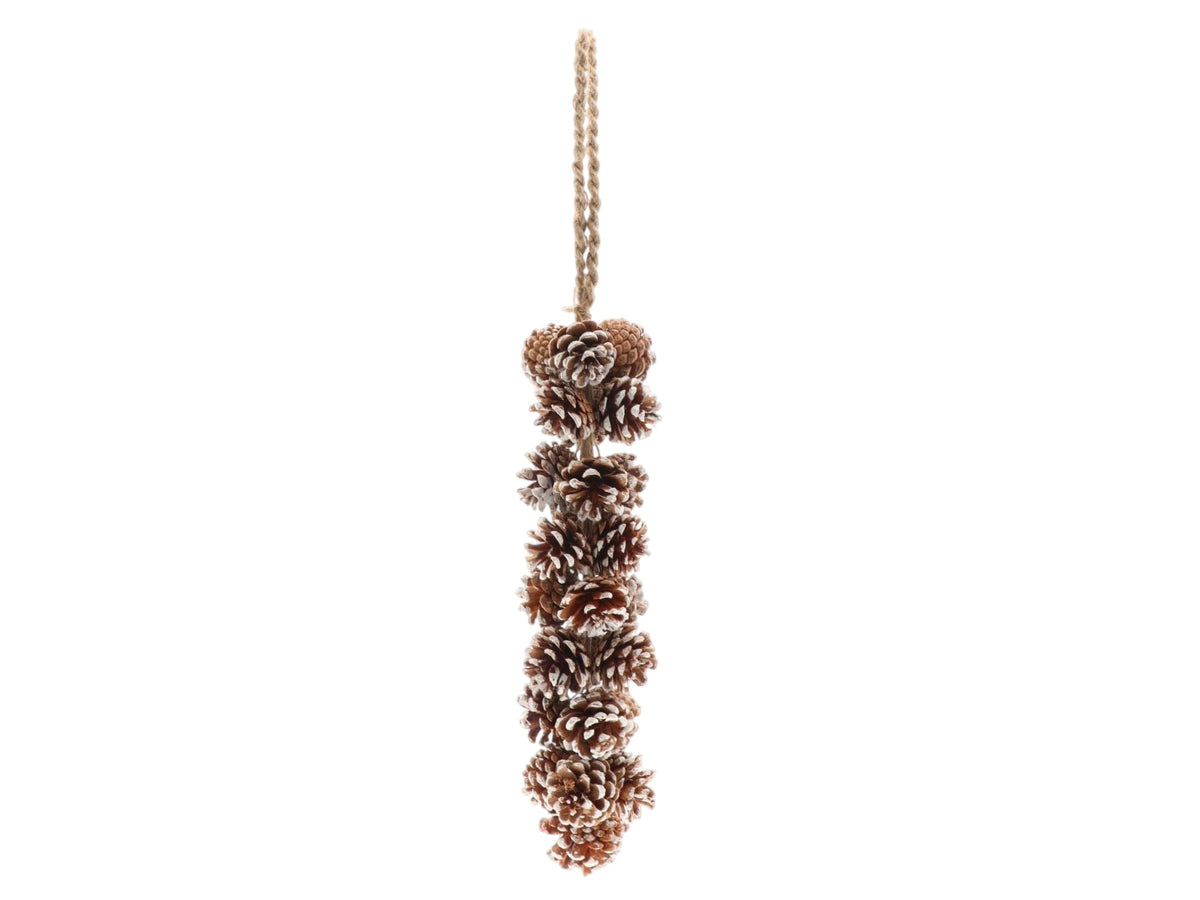 garland pinecone lodi h60d10 snow