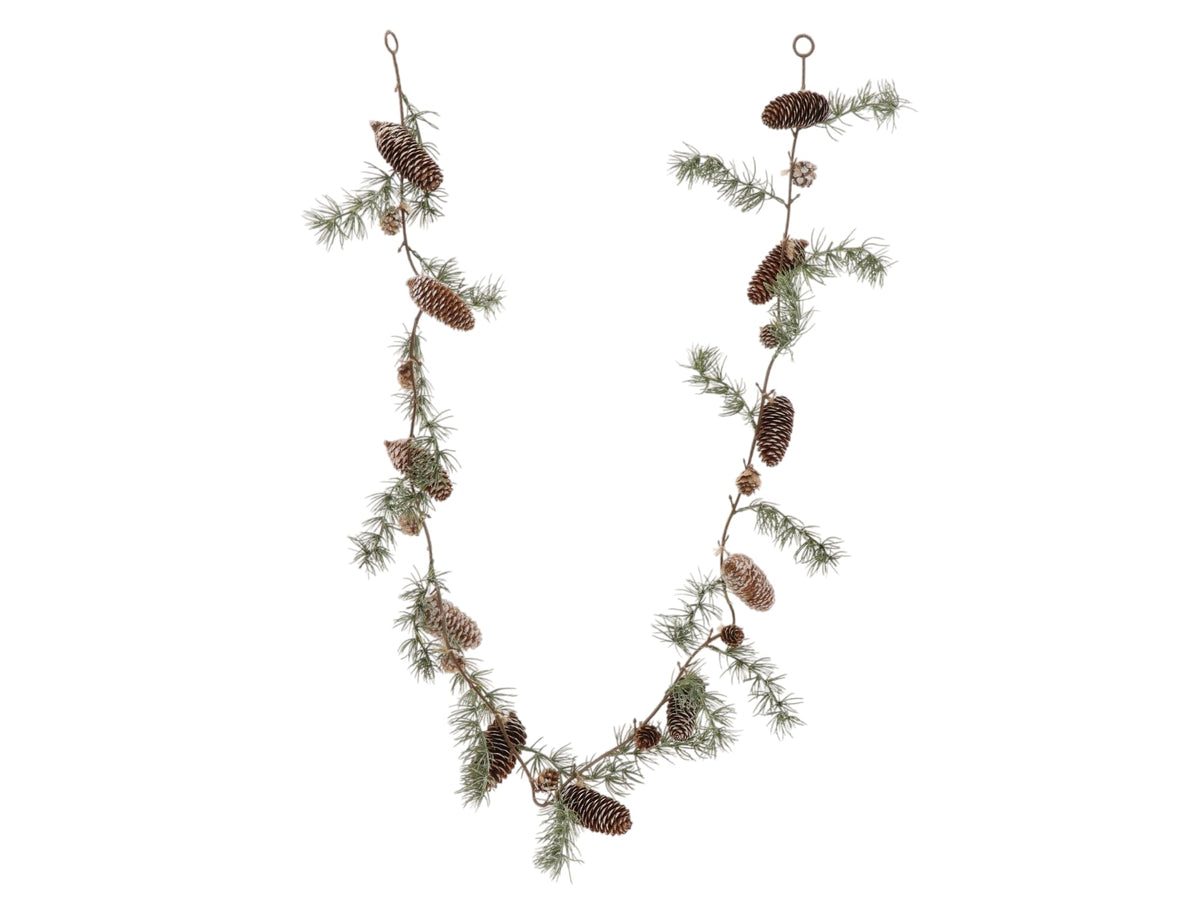 garland spruce cones h170d10 snow