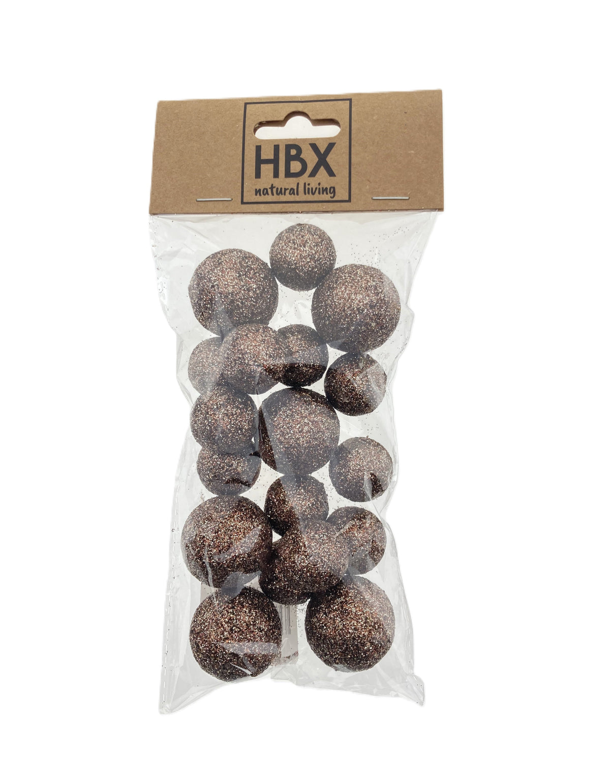 ball with glitter 18pcs d2 brown
