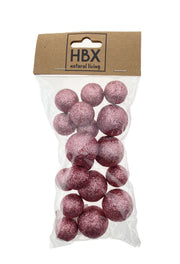 ball with glitter 18pcs d2 pink