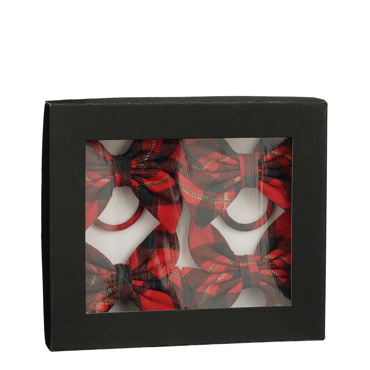 servetring strik rood 4 stuks - l10xb9xh4cm