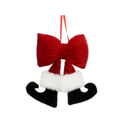 strik kerstman benen rood - l14xb3xh22cm
