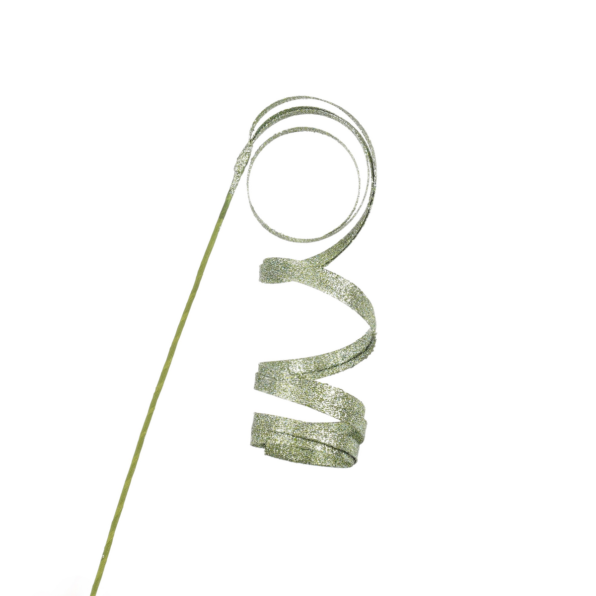 krul tak groen glitter - l48cm