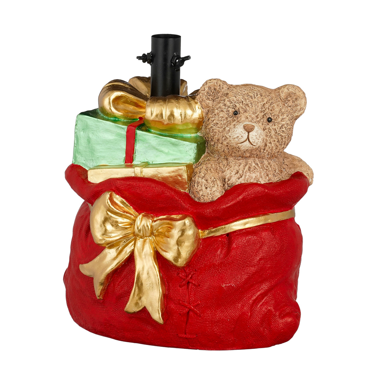 kerstboom standaard cadeau tas rood - l37,5xb29,5xh38,5cm