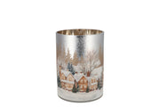 ruby silver t-light winter house 9x10cm