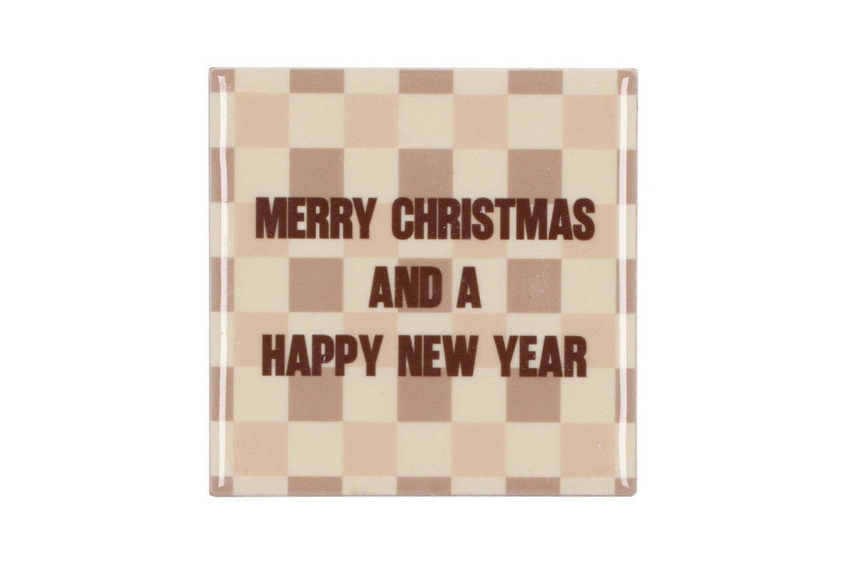 tile merry christmas and a sand 10x10x1cm