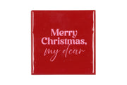 tile merry christmas my dear red 10x10x1cm