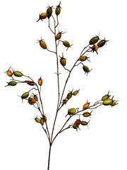 rose hip spray 76 cm green/red