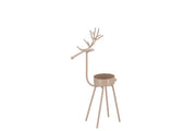 rusty sand deer with candle holder 11x7x21cm
