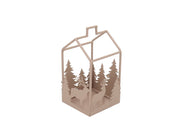 rusty sand xmas house deco 10x10x20cm