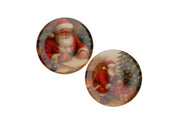 melamine print red plate x-mas santa ass 28x28cm
