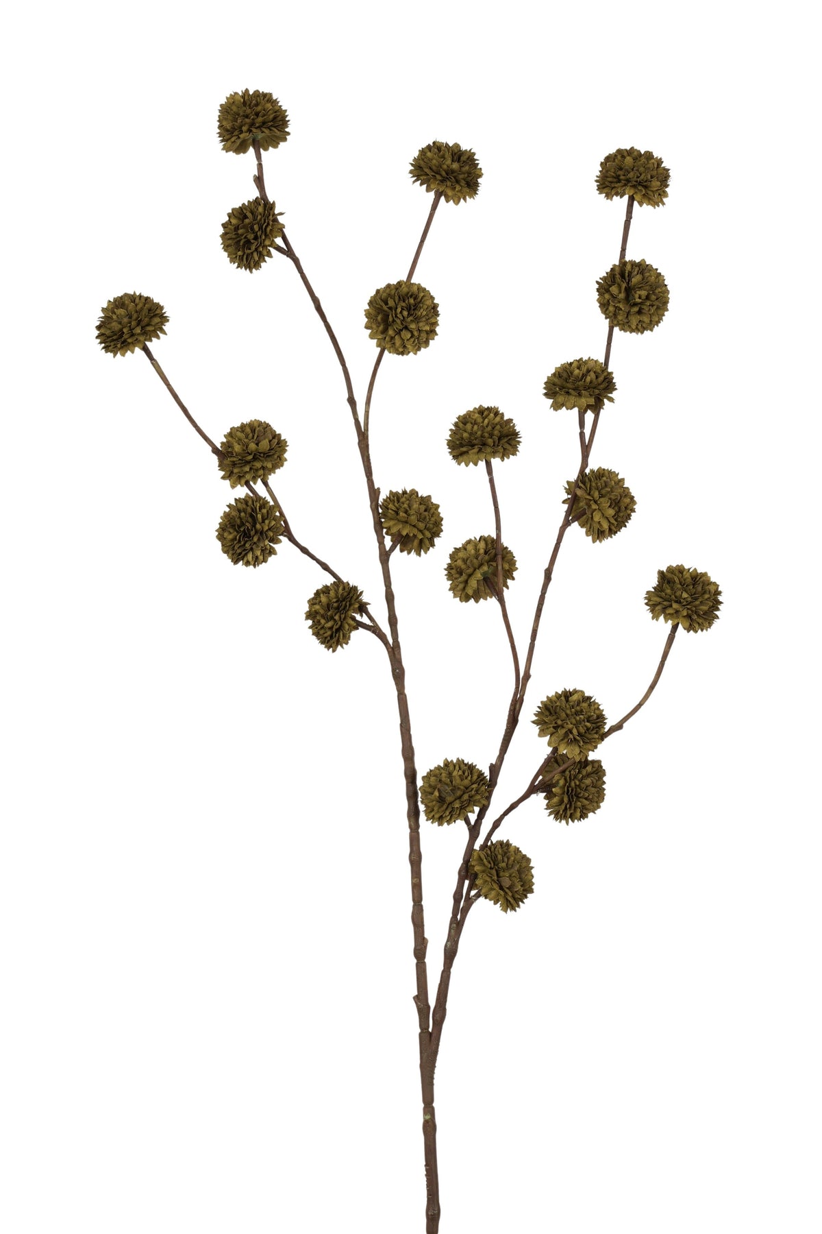 pompom spray sm 100 cm autmn dk green