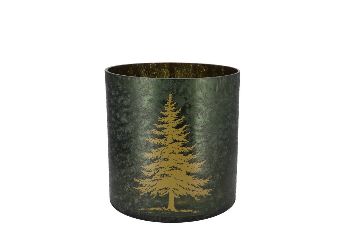 ruby green t-light x-mas tree 8x8cm