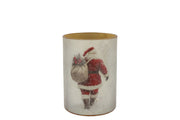 ruby white t-light santa 9x10cm